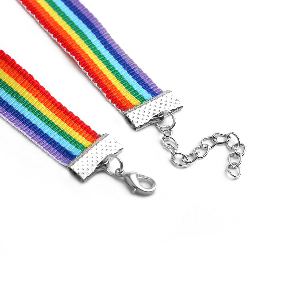 Rainbow Ribbon Choker Pride Accessory by HitMyNeed