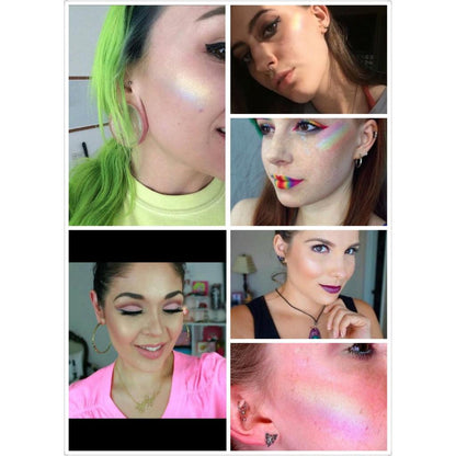 Rainbow Shimmer Highlighter Powder Palette by HitMyNeed