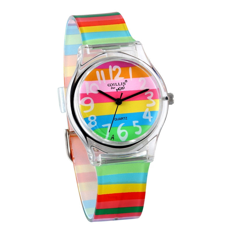 Rainbow Silicone Band Watch for Women and Girls by HitMyNeed