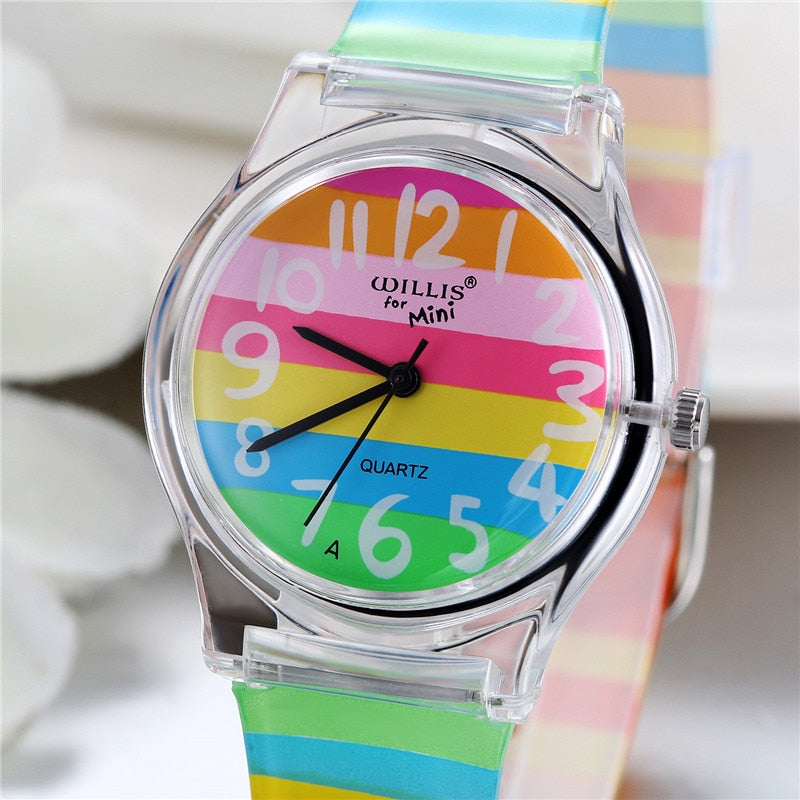 Rainbow Silicone Band Watch for Women and Girls by HitMyNeed