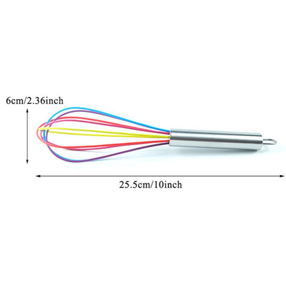 Rainbow Silicone Whisk for Cooking and Baking by HitMyNeed