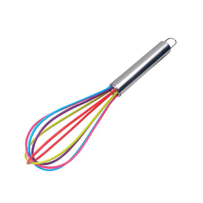 Rainbow Silicone Whisk for Cooking and Baking by HitMyNeed