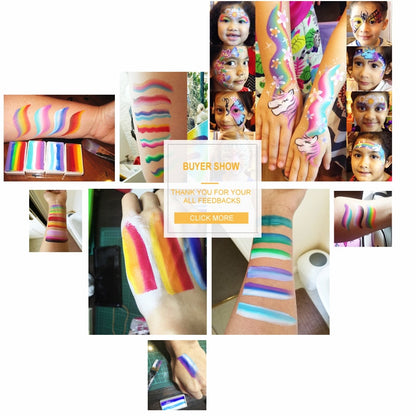 Rainbow Washable Face & Body Paint Palette by HitMyNeed