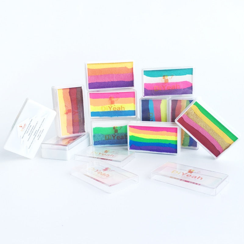 Rainbow Washable Face & Body Paint Palette by HitMyNeed