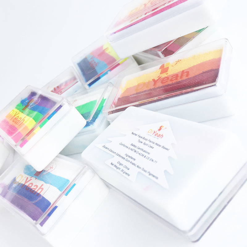 Rainbow Washable Face & Body Paint Palette by HitMyNeed