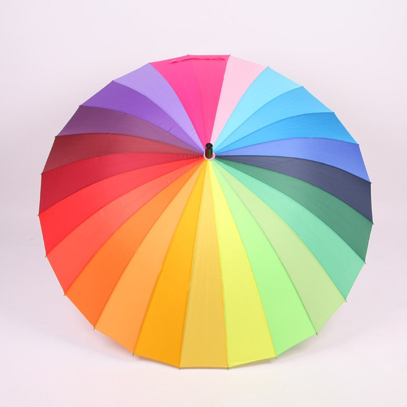 Rainbow Windproof Umbrella with 24 Ribs by HitMyNeed