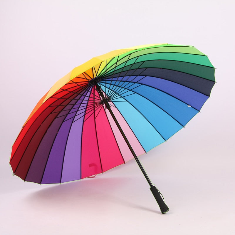 Rainbow Windproof Umbrella with 24 Ribs by HitMyNeed