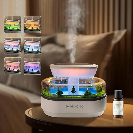 Raindrop Ultrasonic Aroma Humidifier with Light & Sound by HitMyNeed