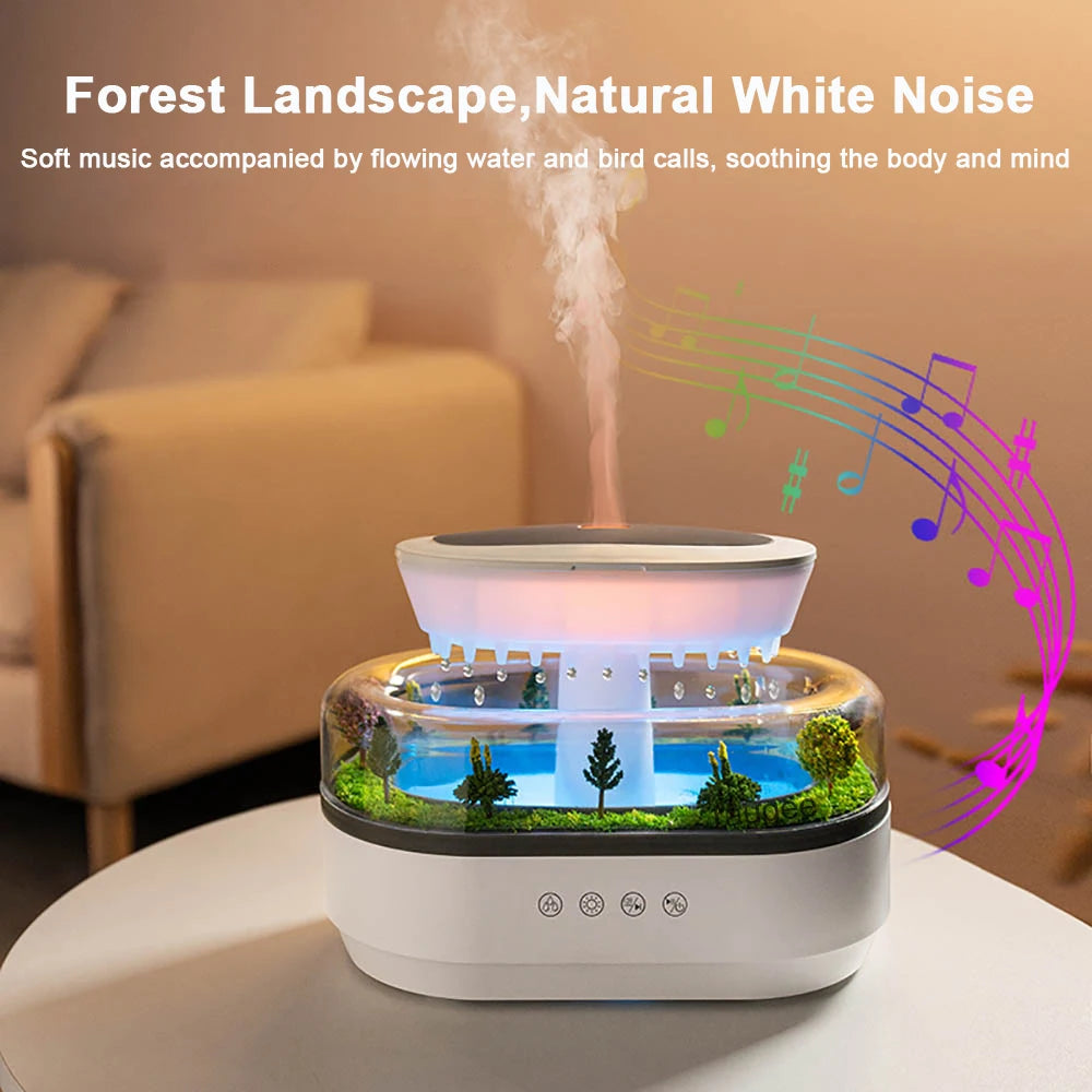Raindrop Ultrasonic Aroma Humidifier with Light & Sound by HitMyNeed