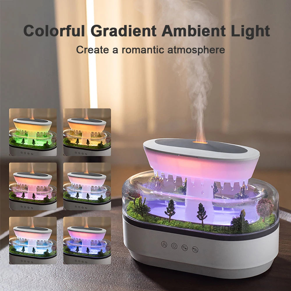 Raindrop Ultrasonic Aroma Humidifier with Light & Sound by HitMyNeed