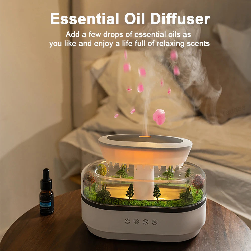 Raindrop Ultrasonic Aroma Humidifier with Light & Sound by HitMyNeed