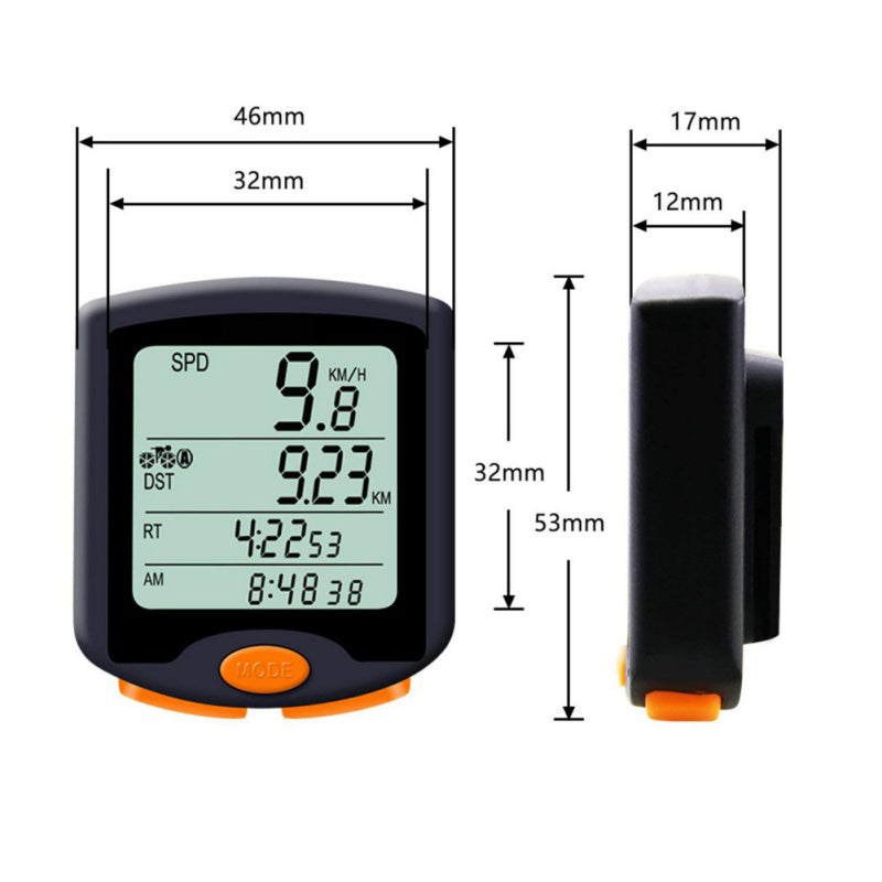 Rainproof Wireless Cycling Speedometer with Backlight by HitMyNeed