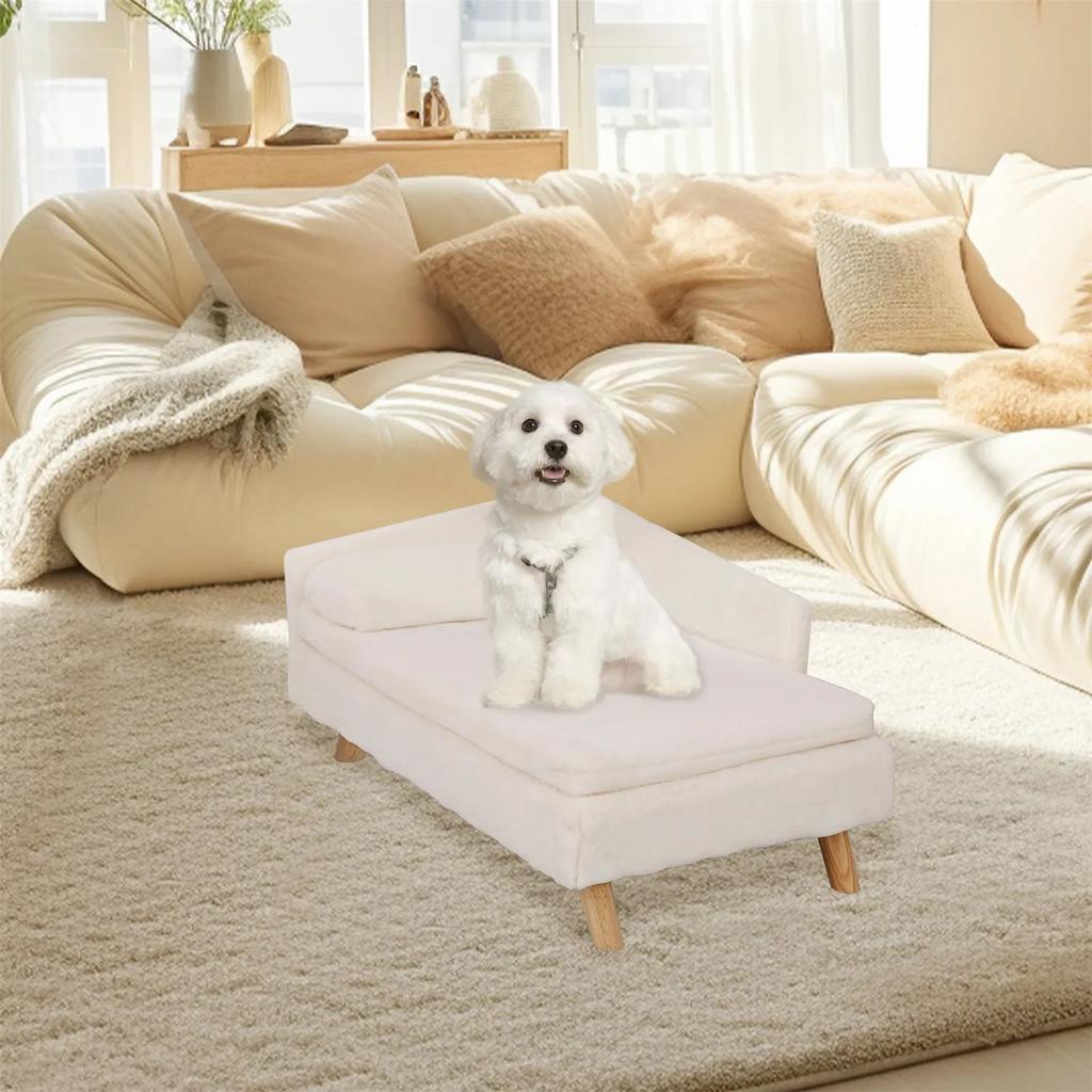 Raised Dog Bed Sofa with Sturdy Wood Legs by HitMyNeed