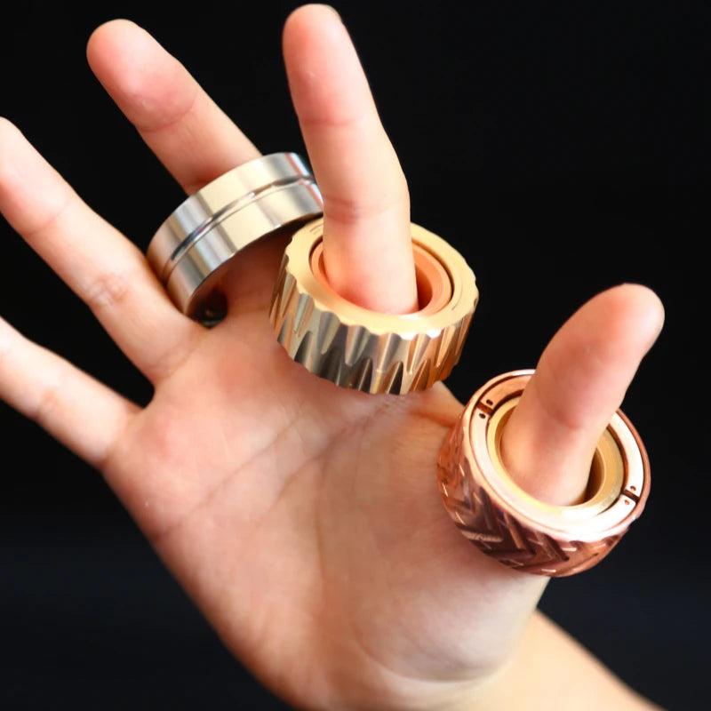 Ratchet Wheel Metal Fidget Ring Slider for Adults by HitMyNeed
