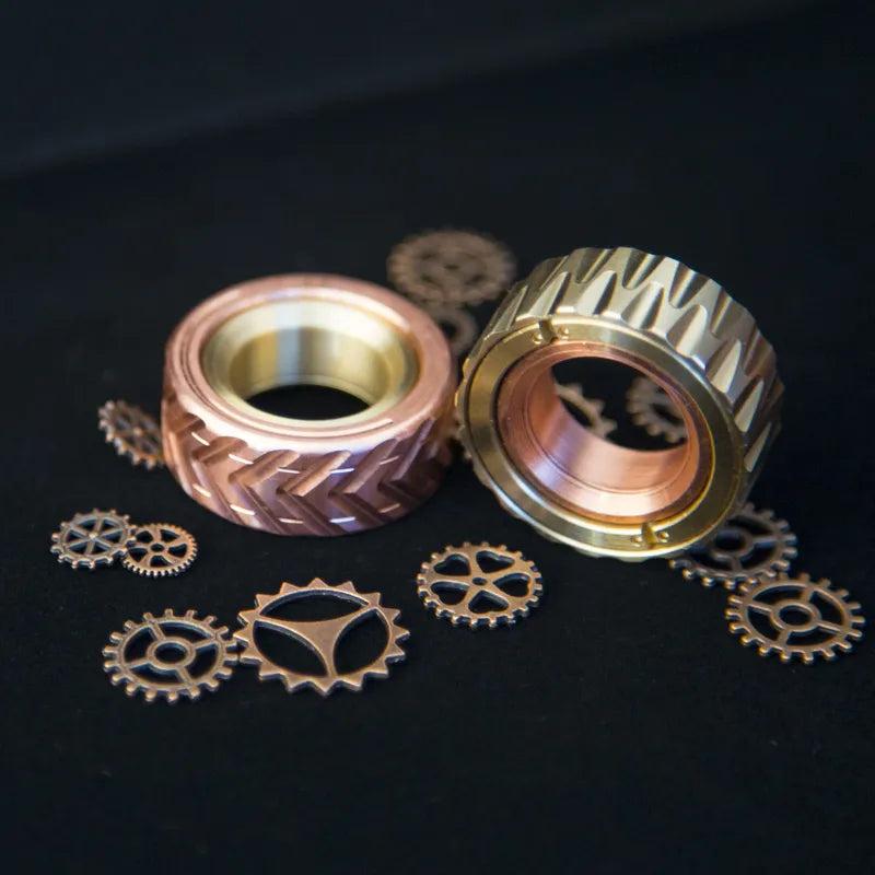 Ratchet Wheel Metal Fidget Ring Slider for Adults by HitMyNeed