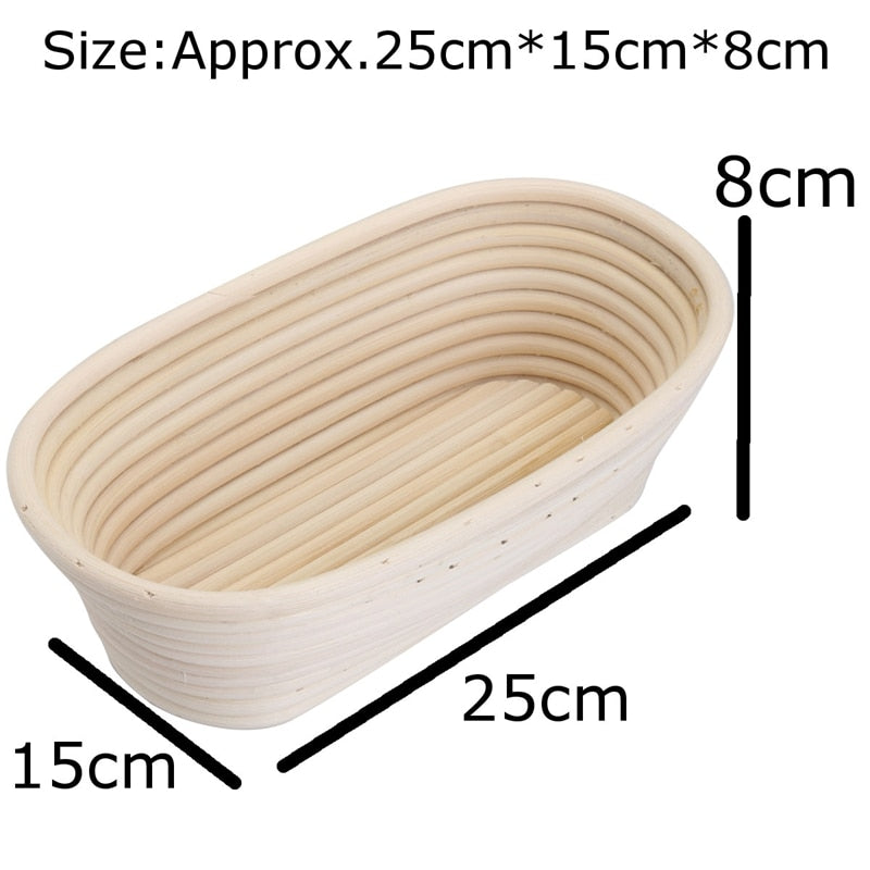 Rattan Bread Proofing Baskets with Liners (Set of 2) by HitMyNeed