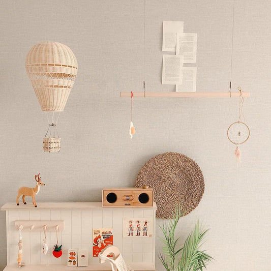 Rattan Hot Air Balloon Hanging Decor Ornament by HitMyNeed