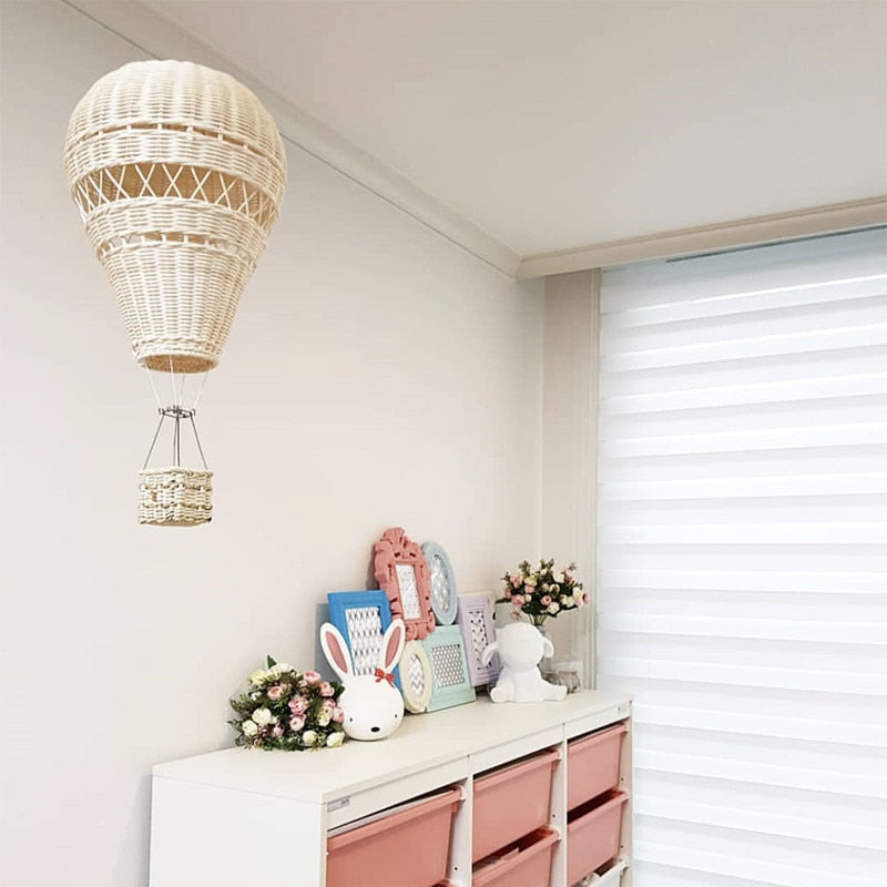Rattan Hot Air Balloon Hanging Decor Ornament by HitMyNeed