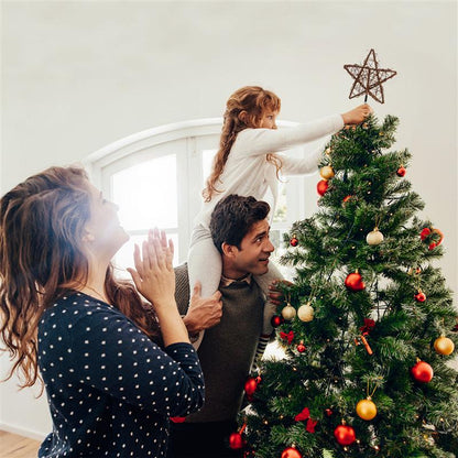 Rattan Star Christmas Tree Topper with Spring Base by HitMyNeed