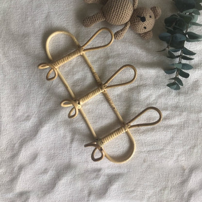 Rattan Wall Hooks Hanger Organizer with 6 Hooks by HitMyNeed