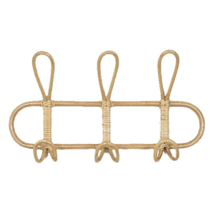 Rattan Wall Hooks Hanger Organizer with 6 Hooks by HitMyNeed