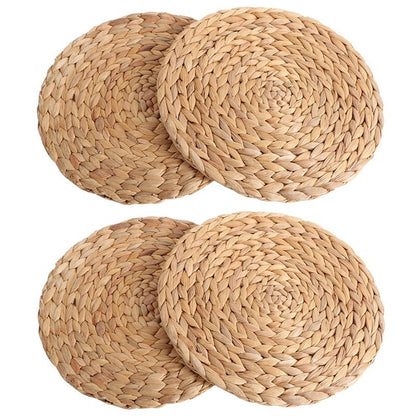 Rattan Woven Placemats Set of 4, 30cm Round by HitMyNeed