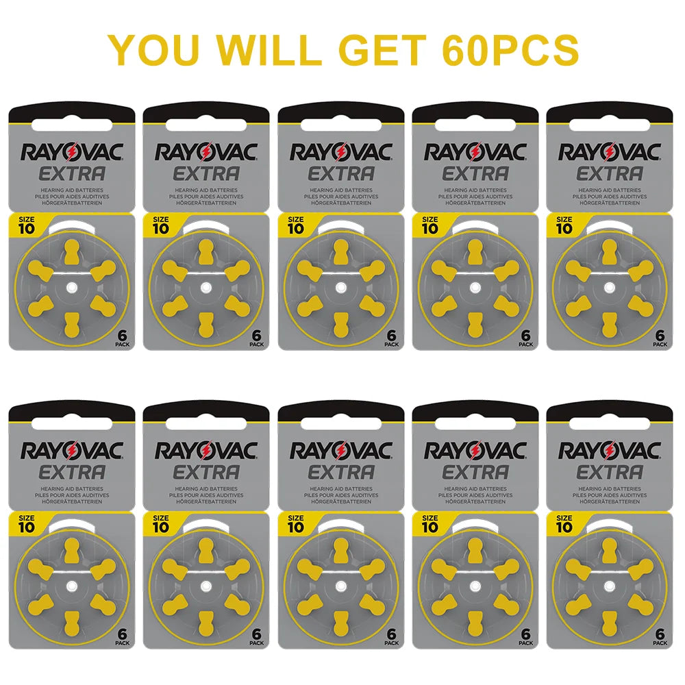 Rayovac Extra Size 10 Hearing Aid Batteries 60 Pack by HitMyNeed