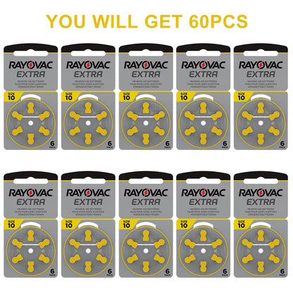 Rayovac Extra Size 10 Hearing Aid Batteries 60 Pack by HitMyNeed