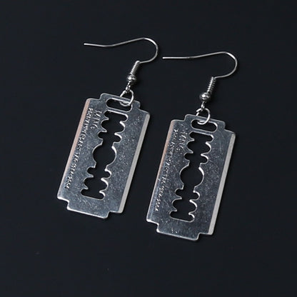 Razor Blade Earrings Gothic Punk Accessory by HitMyNeed