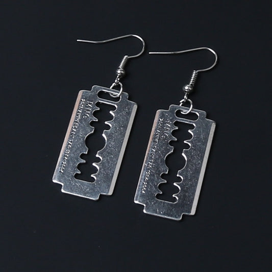 Razor Blade Earrings Gothic Punk Accessory by HitMyNeed