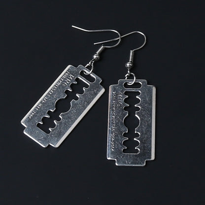 Razor Blade Earrings Gothic Punk Accessory by HitMyNeed