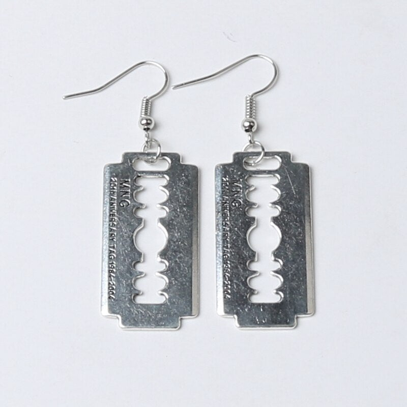 Razor Blade Earrings Gothic Punk Accessory by HitMyNeed