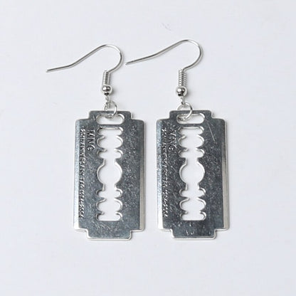 Razor Blade Earrings Gothic Punk Accessory by HitMyNeed