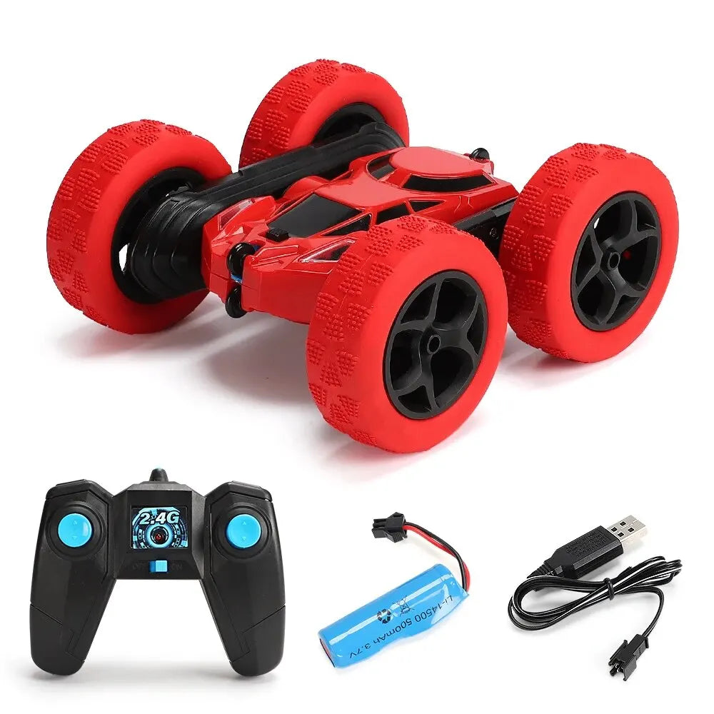 RC Double-Sided Stunt Car with 360° Rotation 2.4G red-rc-stunt-car by HitMyNeed