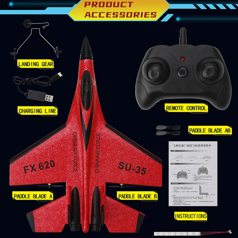 RC SU-35 Foam Fighter Jet 2.4G Remote Control Plane by HitMyNeed
