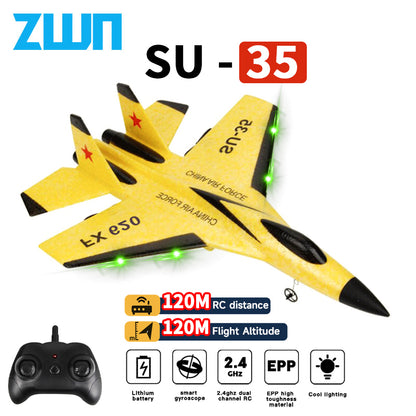 RC SU35/SU57 2.4G LED Foam RC Plane Glider by HitMyNeed