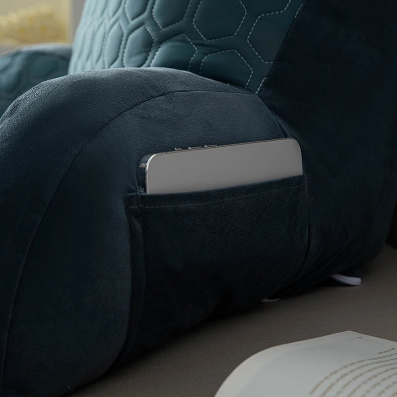 Reading Pillow Backrest with Arms and Washable Cover by HitMyNeed