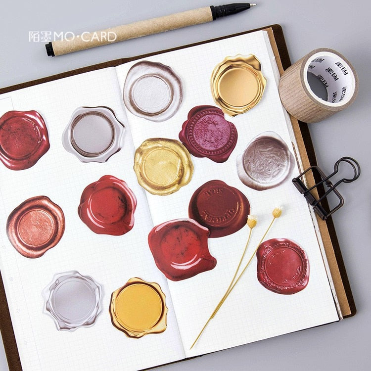 Ready to Use Wax Seal Stickers (45 Pack) by HitMyNeed