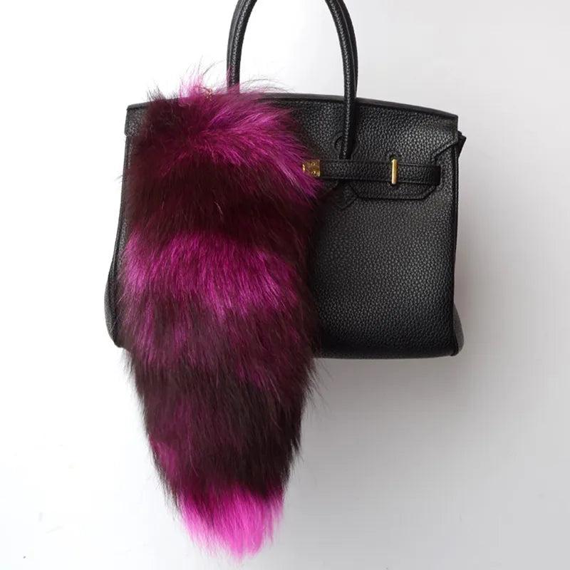 Real Fox Fur Tail Keychain Pendant 40cm by HitMyNeed