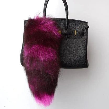 Real Fox Fur Tail Keychain Pendant 40cm by HitMyNeed