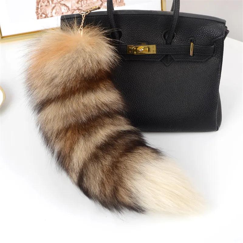 Real Fox Fur Tail Keychain Pendant 40cm by HitMyNeed