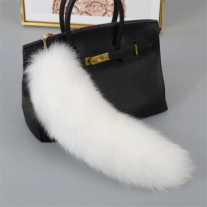 Real Fox Fur Tail Keychain Pendant 40cm color-12 by HitMyNeed