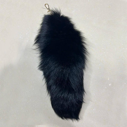 Real Fox Fur Tail Keychain Pendant 40cm color-17 by HitMyNeed