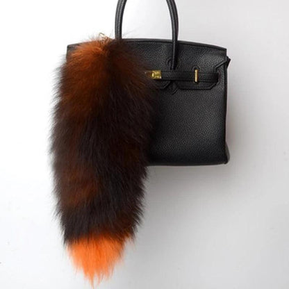 Real Fox Fur Tail Keychain Pendant 40cm color-2 by HitMyNeed