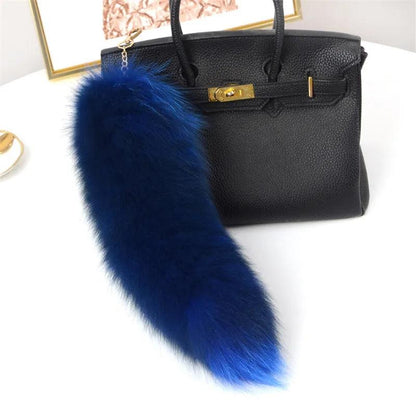 Real Fox Fur Tail Keychain Pendant 40cm color-8 by HitMyNeed