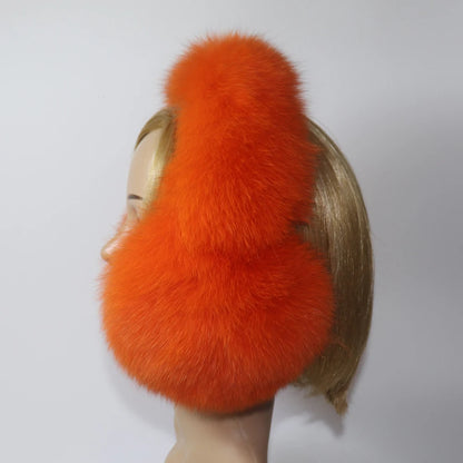 Real Fox Fur Winter Earmuffs and Scarf for Women by HitMyNeed