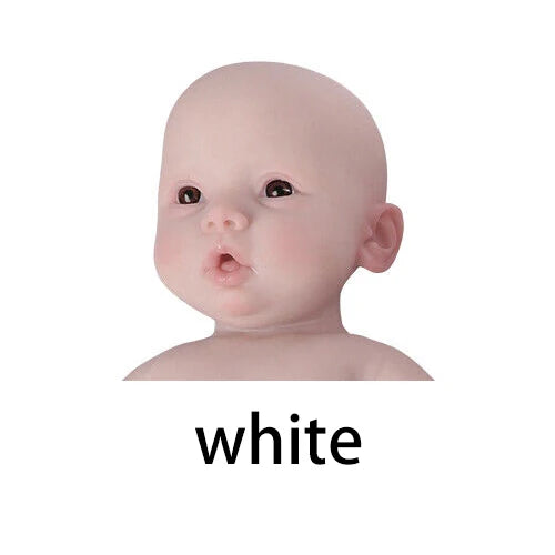 Realistic 47cm Silicone Reborn Baby Doll white-47cm-3kg normal-black-hair by HitMyNeed