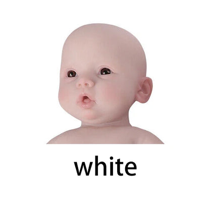 Realistic 47cm Silicone Reborn Baby Doll white-47cm-3kg normal-black-hair by HitMyNeed