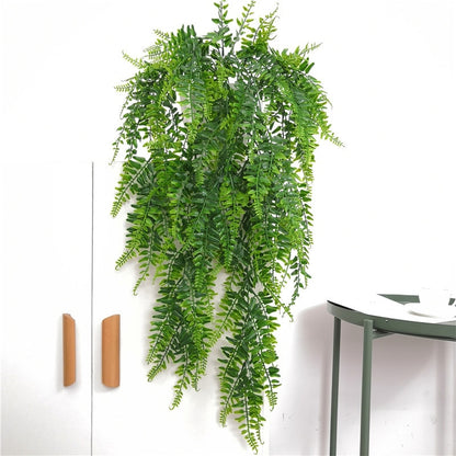 Realistic Artificial Hanging Fern, 80 cm by HitMyNeed