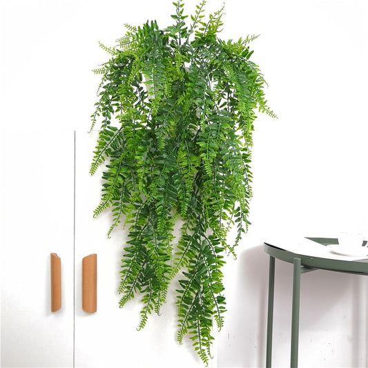 Realistic Artificial Hanging Fern, 80 cm by HitMyNeed